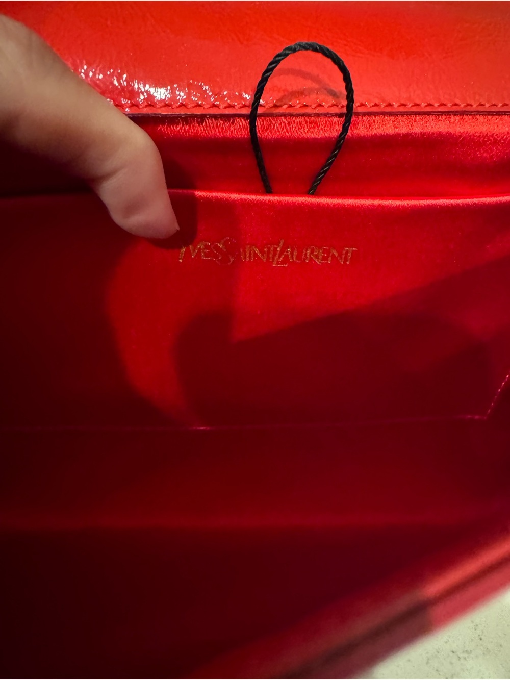 Saint Laurent Belle de Jour Red Patent Leather Large Clutch - Picture 6 of 10
